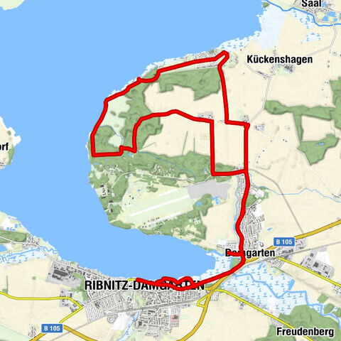 Ribnitz-Damgarten - Damgarten - Beiershagen - Pütnitz