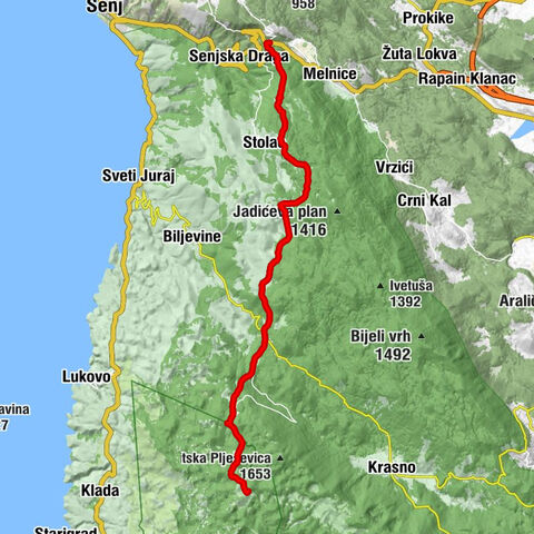 Vučjak - Dom Zavižan - Kuća Oltari - Biljevine