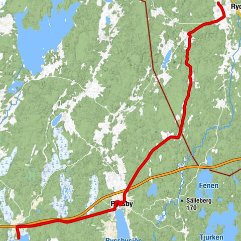 Tutaryd - Ryssby - Östraby - Värnamo kommun