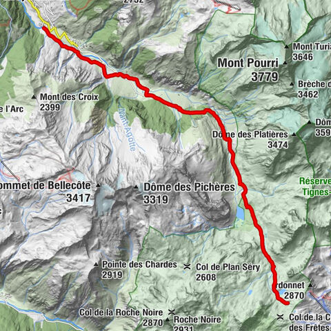 Moulin - Nancroix - Refuge de Rosuel - Refuge du Col du Palet