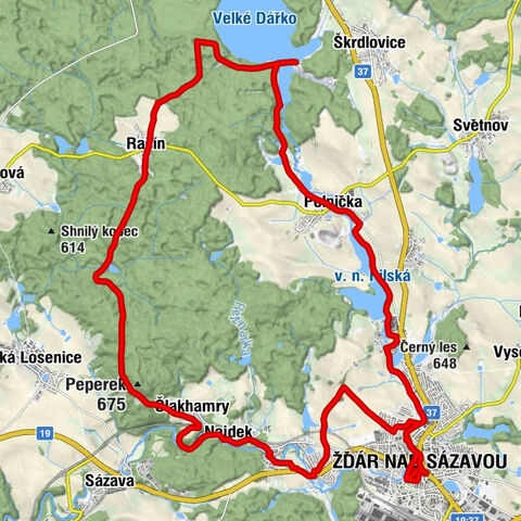 Žďár nad Sázavou 1 - Žďár nad Sázavou - Hamry nad Sázavou - sv. Prokop