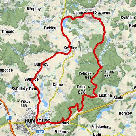 Humpolec - Rozkoš - Hostinec u České koruny - ‎Kostel sv. Mikuláše