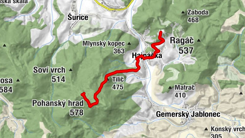 Struma - Tilič - Pohanský hrad - Stará Bašta