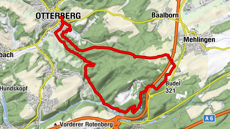 Otterberg - Gersweilerhof - Leimendellchen - Budel