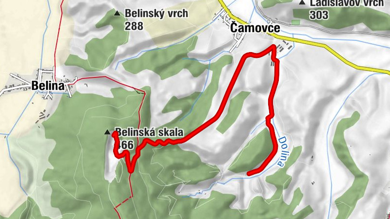 Čamovce - Belinská skala