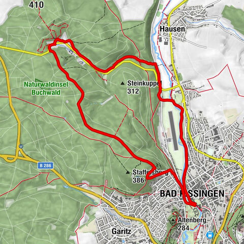 Bad Kissingen - Forsthaus Klaushof - Kaskadental - Schweizerhausbrücke