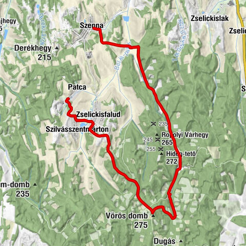 Szilvásszentmárton - Vörös domb - Magyarok Nagyasszonya-óvodakápolna - Szenna