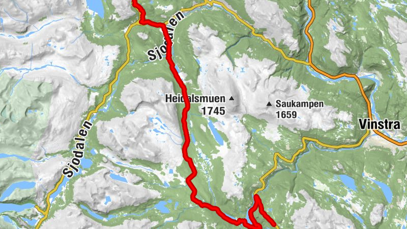 Lemonsjø - Lemonsjøen Fjellstue og hyttegrend - Stormyr - Nord-Fron