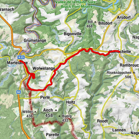 Koetschette - Riesenhof - Flatzbour - Martelange