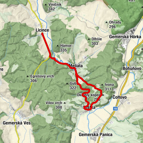 Licince - Meliata - Reformovaný kostol - Bretka