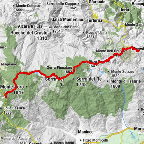 Floresta - Pizzo Scavello - Serra Pignataro - Villa Miraglia