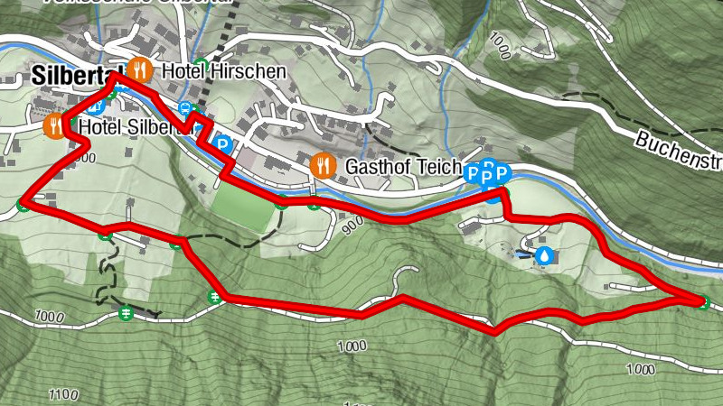 Kristbergbahn - Innertal - Gasthof Teich - Silbertal