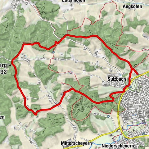 Pfaffenhofen an der Ilm - Wolfsberg - Schabenberg - Holzried