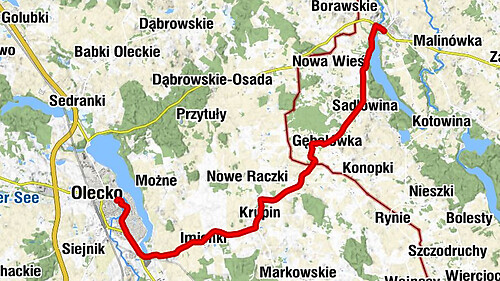 Kościół pw. Świętego Jakuba Apostoła - Bakałarzewo - Kościół pw. Najświętszej Maryi Panny Królowej Polski - Olecko