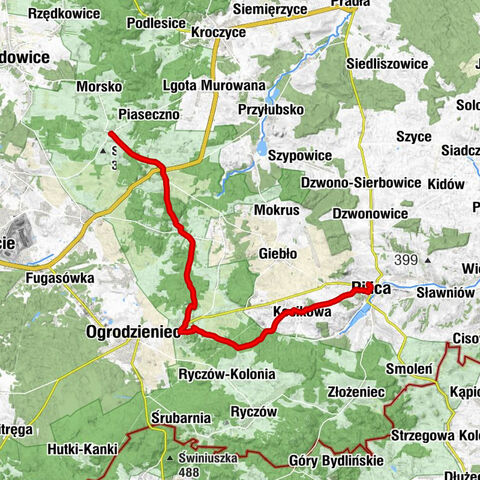 Kościół pw. Trójcy Przenajświętszej - Kaplica cmentarna - Kościół pw. św. Jana Chrzciciela i św. Jana Ewangelisty - Zarzecze