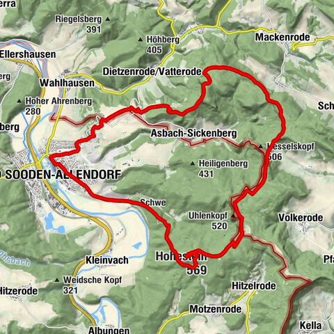 Sickenberg - Rachelsberg - Hohestein - Hörne