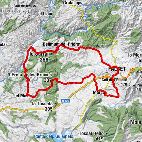 Falset - Coll del Molí - Bellmunt del Priorat - El Cairat