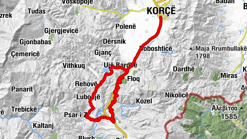 Korçë - Taverna - Mollaj - Mollas