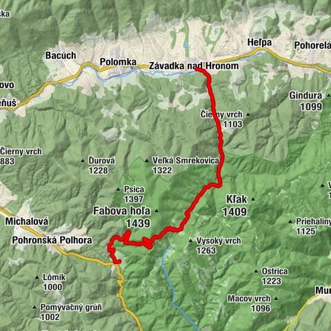 Salaš Zbojská - Kučelach - Horská chata Burda - Závadka nad Hronom
