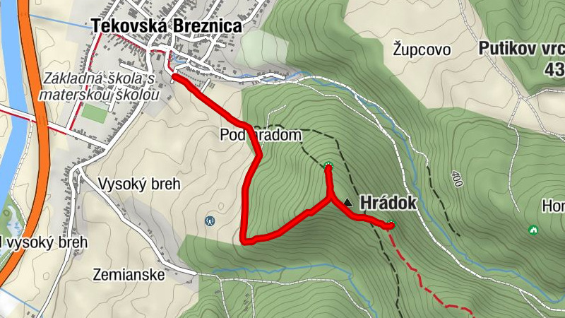 Tekovská Breznica - Hrádok - Dolný les