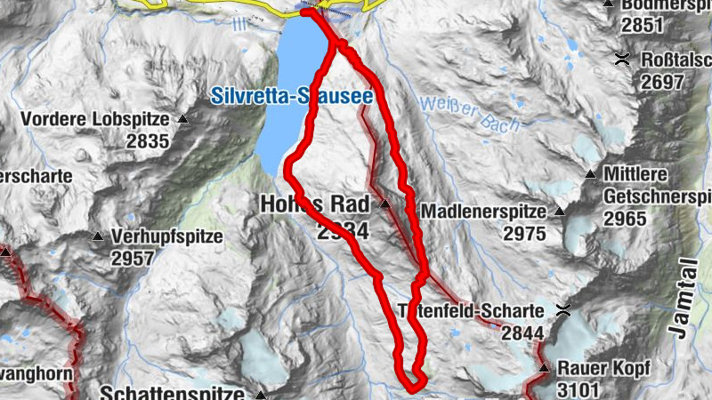 Berggasthof Piz Buin - Wiesbadener Hütte - Marienkapelle - Bielerhöhe