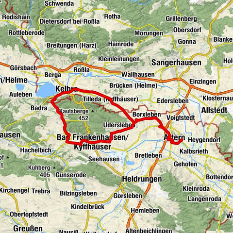 Artern - Waldblick - St. Galli - Bad Frankenhausen/Kyffhäuser