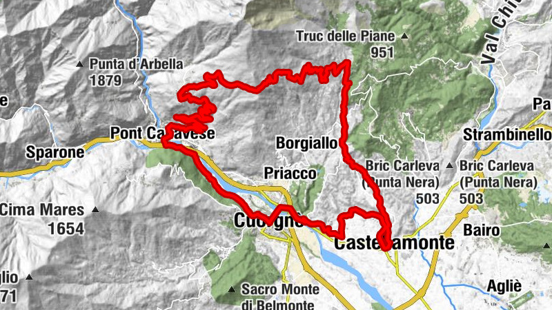 CUORGNE' boucle de la Vallée Sacrée