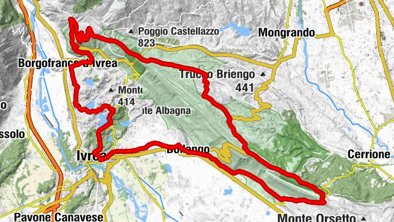IVREA Boucle de la Serra Morenica d'Ivrea
