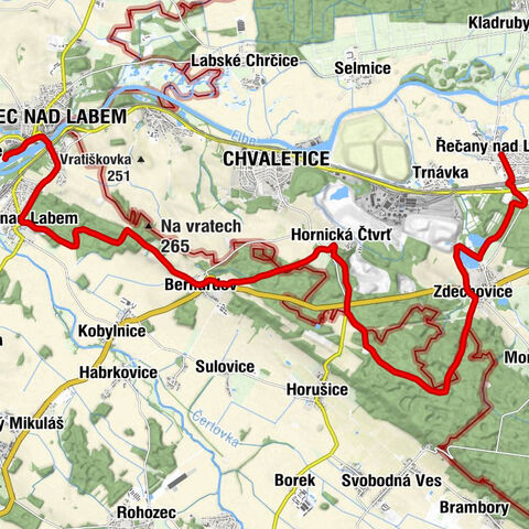 Řečany nad Labem - Motorest Na Samotě - Týnec nad Labem - Sektor A