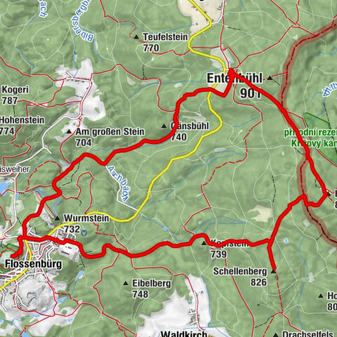 Silberhütte - Havran - Schellenberg - Schloßberg
