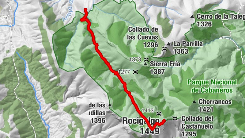 Los Navalucillos - El Chorro de los Navalucillos - Collado del Chorro - Rocigalgo