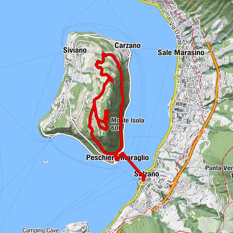 Stazione Sulzano - Monte Isola - Chiesa di San Rocco - Santuario della Madonna della Ceriola - Monte Isola