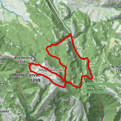 Monte San Giacomo - Monte Cervati - Rifugio Cervati - Piaggine