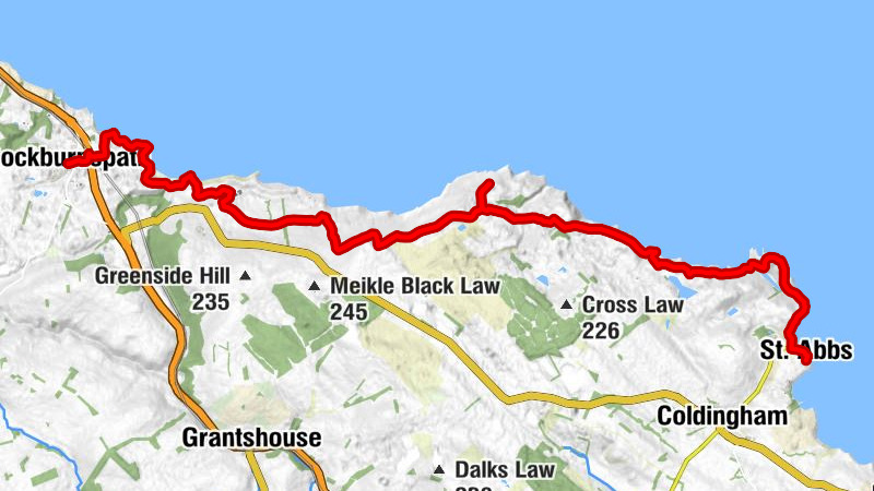 Cockburnspath - Telegraph Hill - Bell Hill - St. Abbs