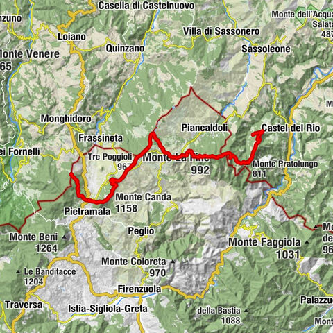Rifugio Fantorno - Monte Canda - Monte La Fine - Castel del Rio