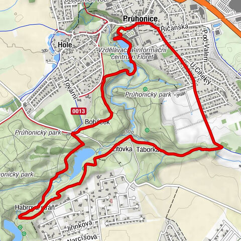 Průhonice - Habrová stráň - Boháček - Panoramic view of the lake, Pruhonice