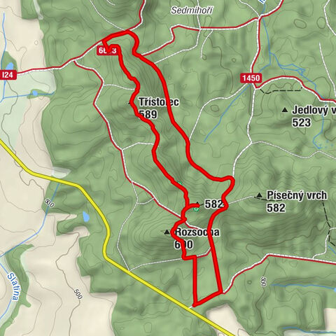 Mířkov - Rozsocha - Třístolec - Vidice
