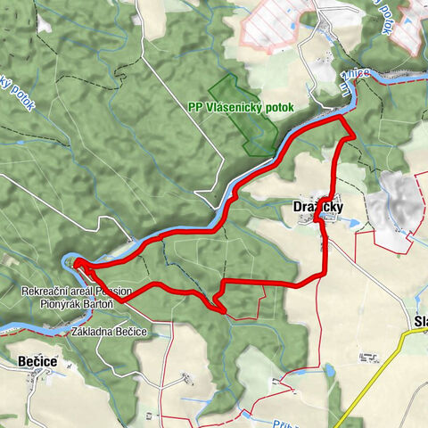 Dražičky - Vlásenický vodopád