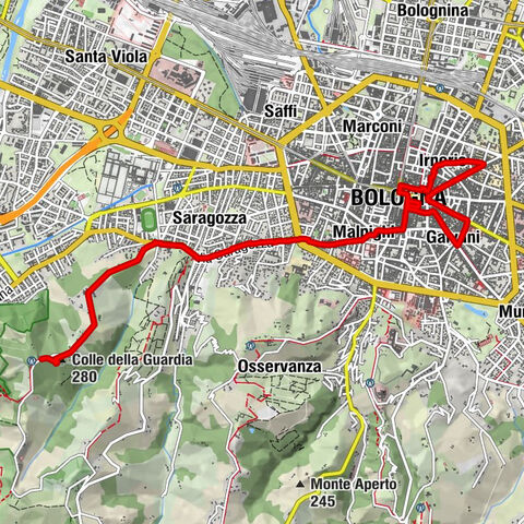 Bologna - Colle della Guardia - Santuario della Madonna di San Luca - Casalecchio di Reno