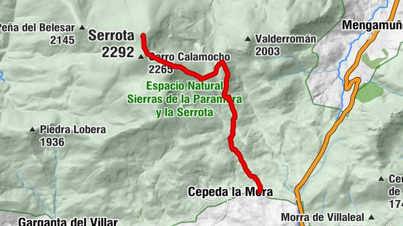 Villatoro - Cerro del Santo - Collado de la Honda - Serrota