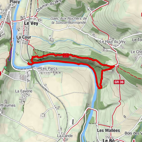 Clécy - Les Parcs - Rochers des Parcs - Le Vey