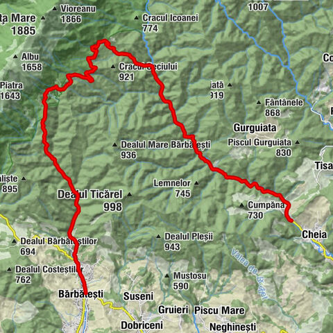 Bărbătești - Cotul Malului - Schitul Iezeru - Băile Olănești