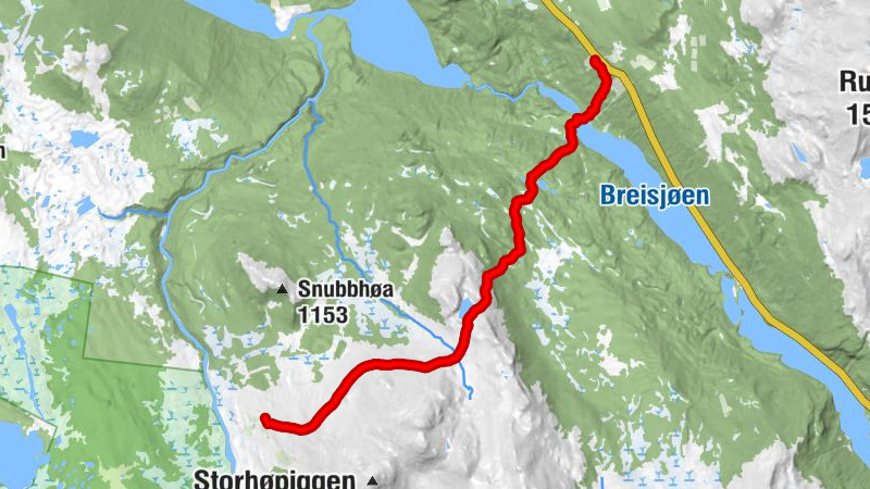 Storhøliseter - Søre Risdalsætra - Storhøsætrin - Ruten Fjellstue