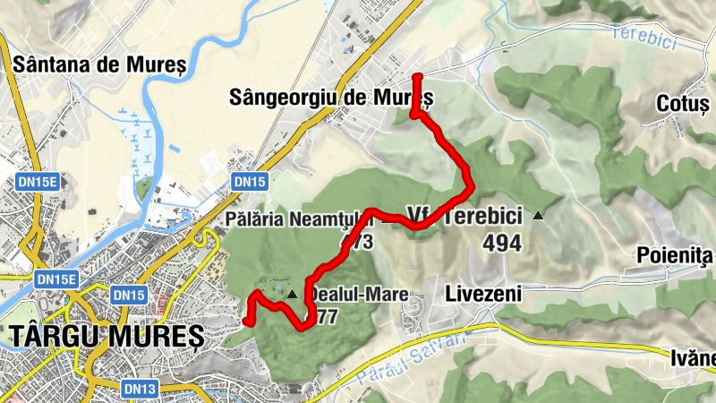Târgu Mureș - Pălăria Neamțului - Dealul Nou - Sângeorgiu de Mureș