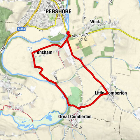 Pershore - Pensham - Great Comberton - Little Comberton