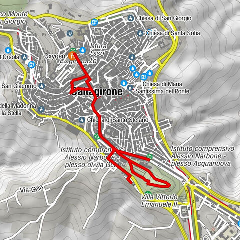 Caltagirone - Chiesa di San Francesco di Paola - Chiesa di Sant'Agata - Chiesa di Santa Maria del Monte