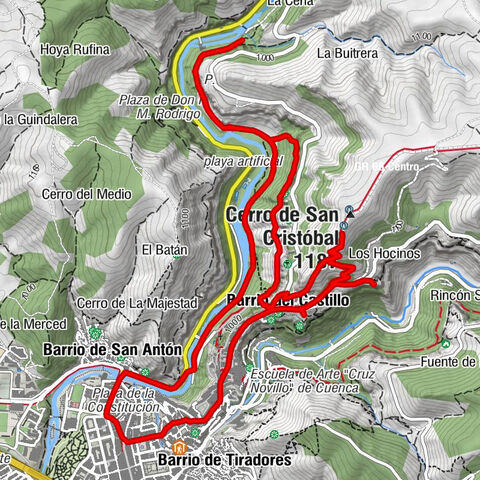 Barrio del Castillo - Cerro de San Cristóbal - Albergue de Peregrinos - Cuenca