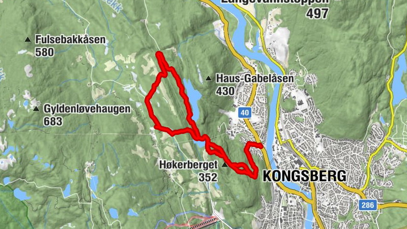 Kongsberg - Gapet - Høkerberget