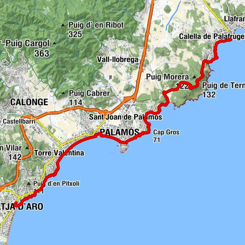 Calella de Palafrugell - Puig de Terme - Cap Gros - Platja d'Aro