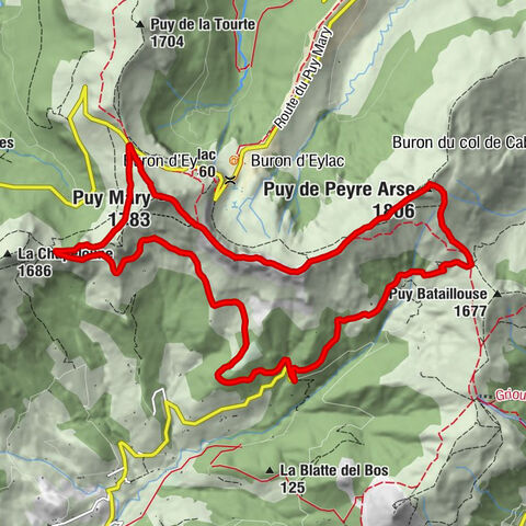 Mandailles-Saint-Julien - Puy de Peyre Arse - Puy Mary - Le Claux